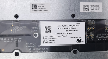 NEW LAPTOP KEYBOARD ACER PREDATOR HELIOS PH717-72 CZECH