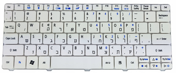 KLAWIATURA ACER ASPIRE ONE 521H 522 532 533 D255 D255E D257 D260 D270 E100 HEBRAJSKA