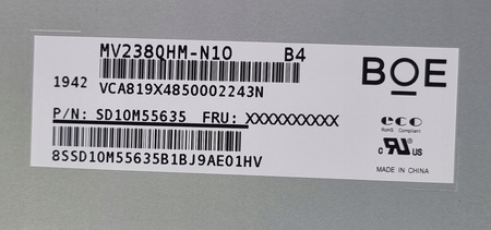 NEW 23.8" BOE MATRIX MV238QHM-N10 2560x1440