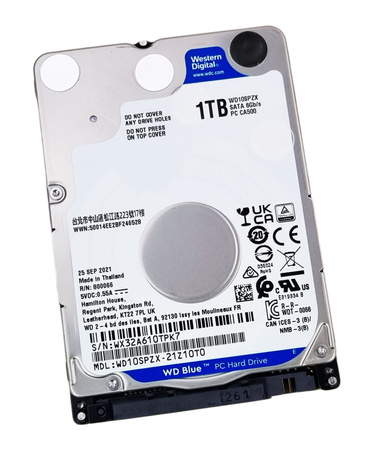 NOWY DYSK WD WESTERN DIGITAL BLUE WD10SPZX 1TB SATA III 2,5" 7mm