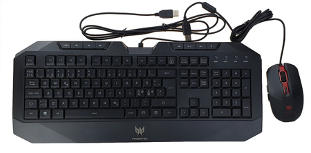 NEW ACER PREDATOR USB KEYBOARD AND MOUSE NORWEGIAN