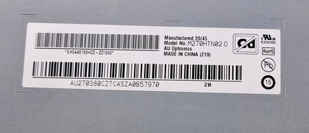 NEW 27" AU OPTRONICS M270HTN02.0 240Hz MATRIX