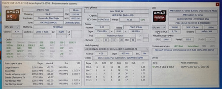 PŁYTA GŁÓWNA ACER ASPIRE E5-551G Z5WAK LA-B221P