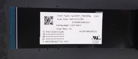 NOWA OBUDOWA KLAWIATURA ACER PREDATOR PH315-53 GTX1660 RTX2060 2070 CZESKA