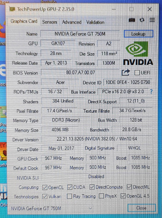 PŁYTA GŁÓWNA ACER ASPIRE V5-572G V5-572PG DA0ZQKMB8E0 i5-3337U