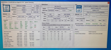 ACER ASPIRE E5-573 E5-574 V3-574 DDR3 i7-6500U MASTER BOARD DA0ZRWMB6G0