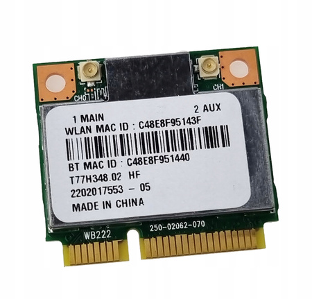 NOWA KARTA WIFI ATHEROS AR5B22 300Mbit BLUETOOTH 4.0