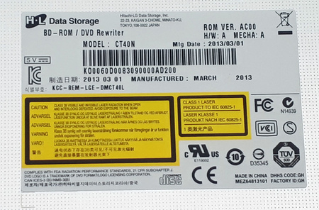 NEW LG BLU-RAY PLAYER CT40N SATA TRAY