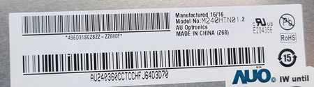 24 AU OPTRONICS M240HTN01.2 1920x1080 LED MATRIX