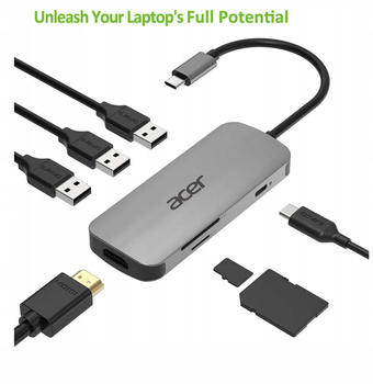 REPLIKATOR PORTÓW USB-C ACER USB 3.0 HDMI 7w1